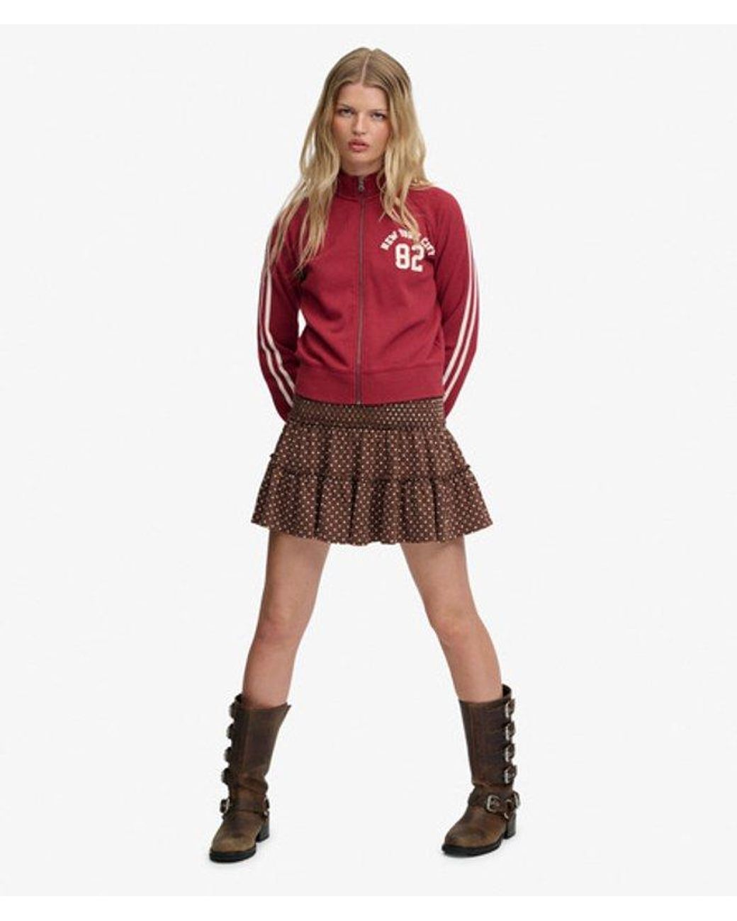 Superdry & Co Tiered Jersey Mini Skirt