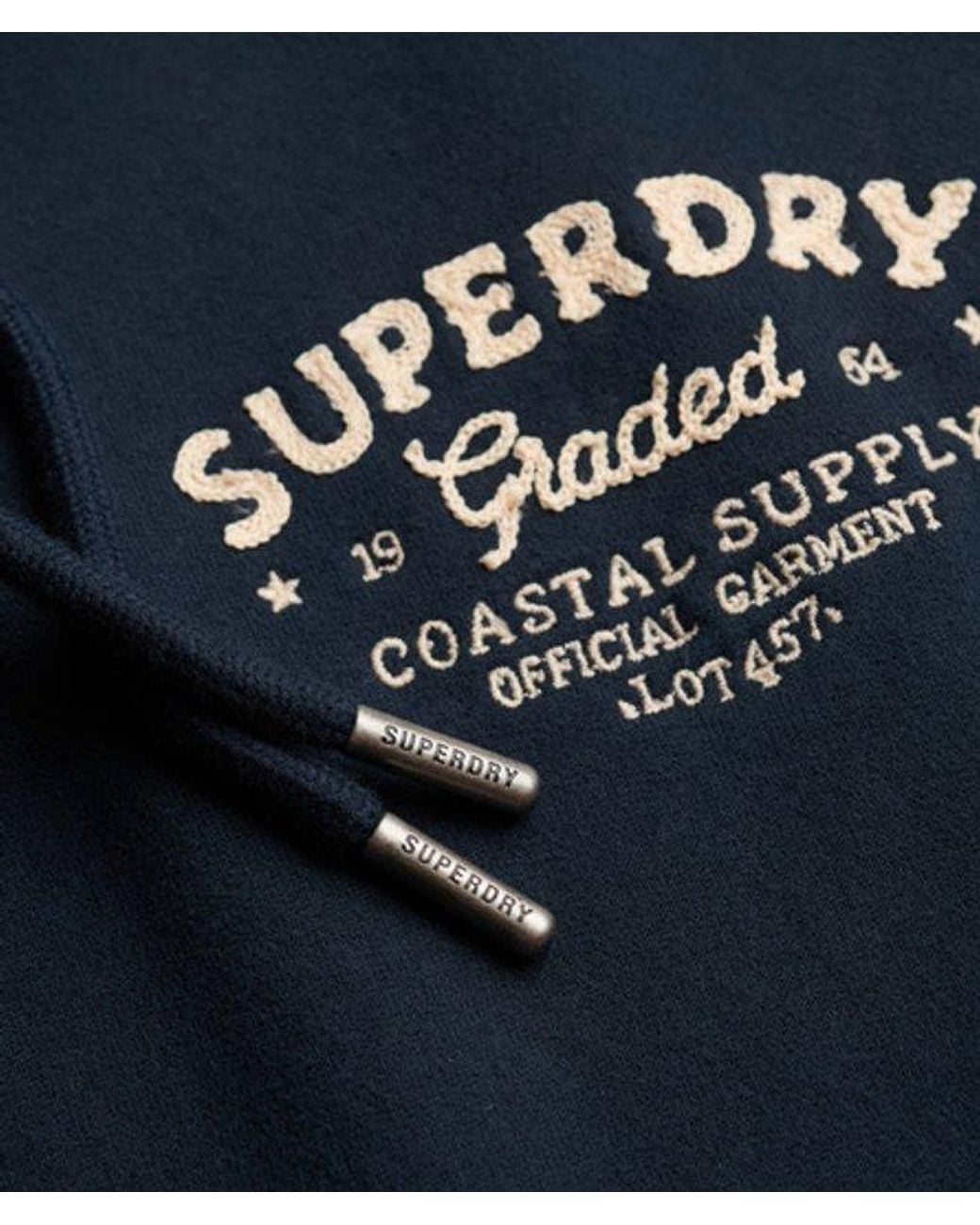 Superdry Lo-fi Dockside Hoodie Met Borduursel in het Blue voor heren