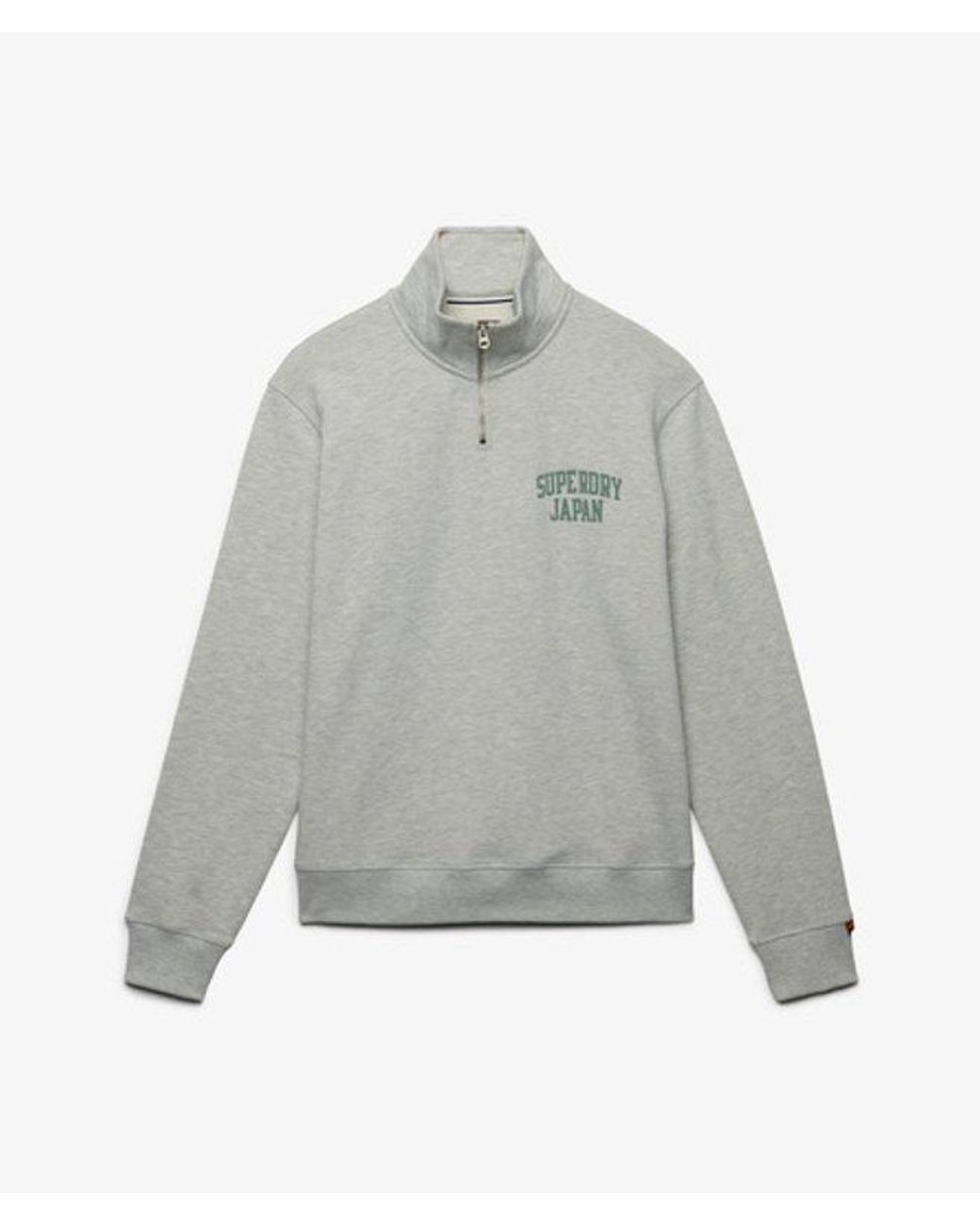 Superdry Gray & Co Athletic Essentials Half Zip Sweatshirt for men