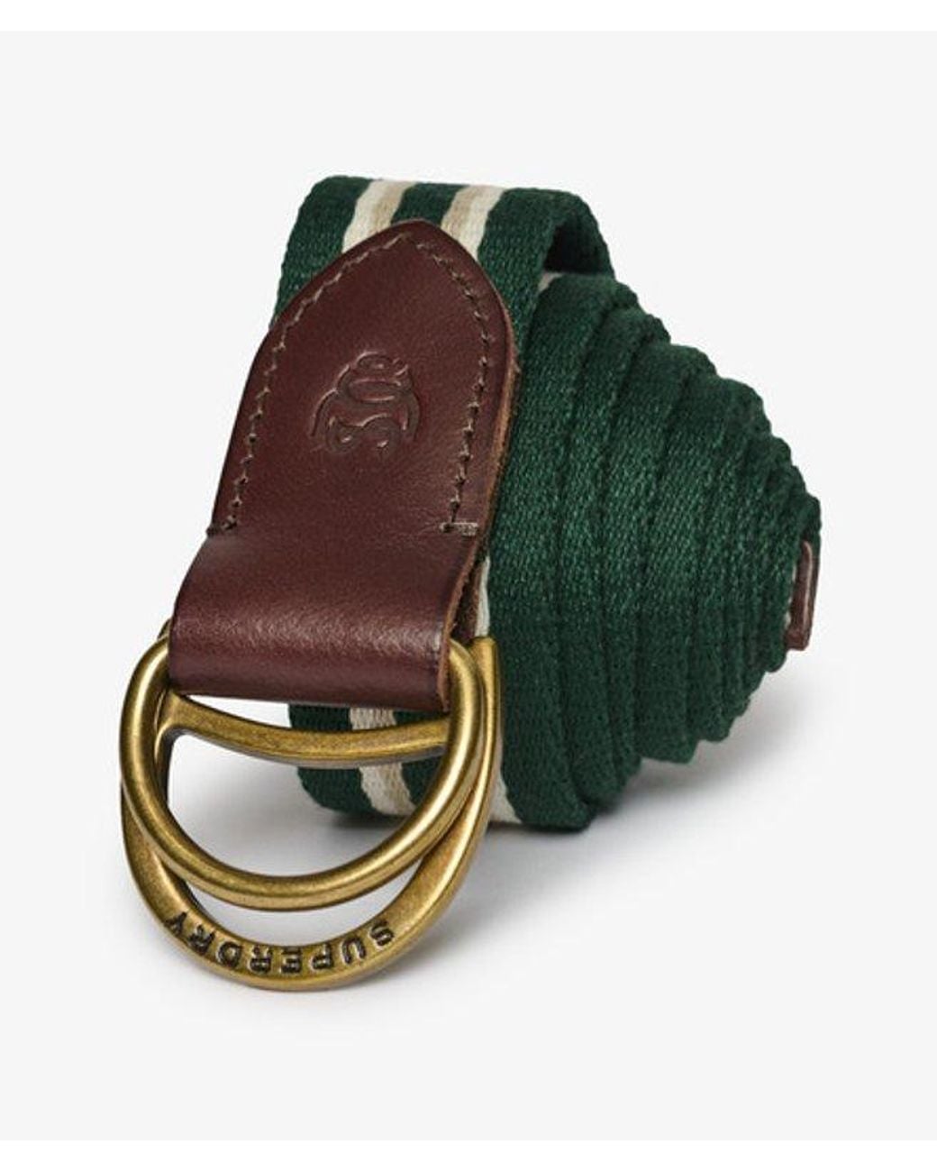 Superdry Green & Co Heritage Stripe Webbing Belt for men
