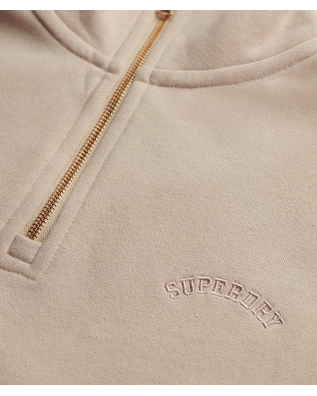 Superdry Natural & Co Essential Logo Embroidered Half Zip Jumper