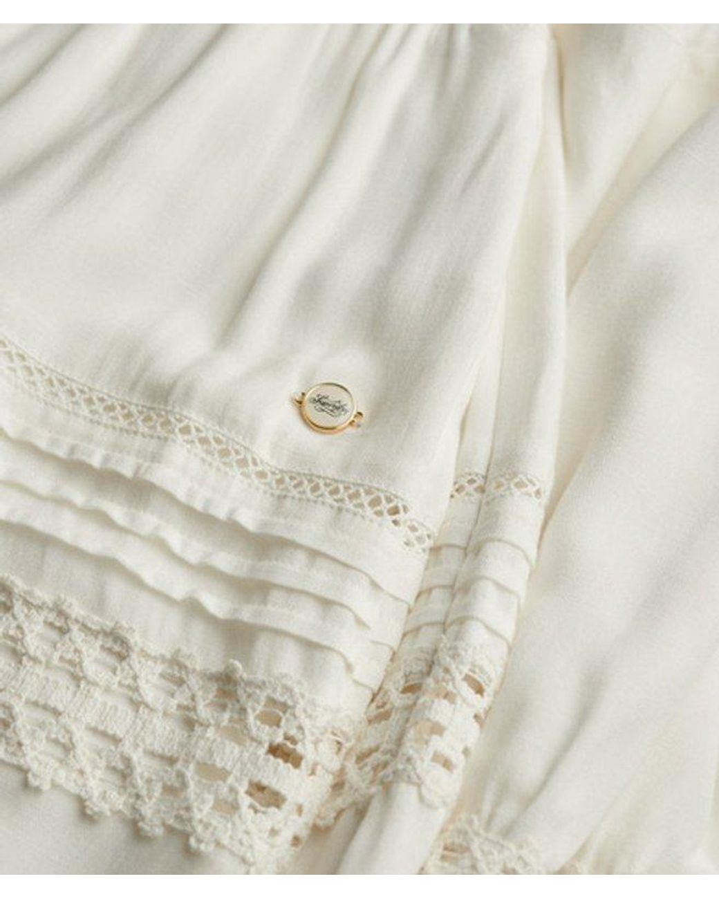 Superdry White & Co Ibiza Lace Mix Maxi Skirt