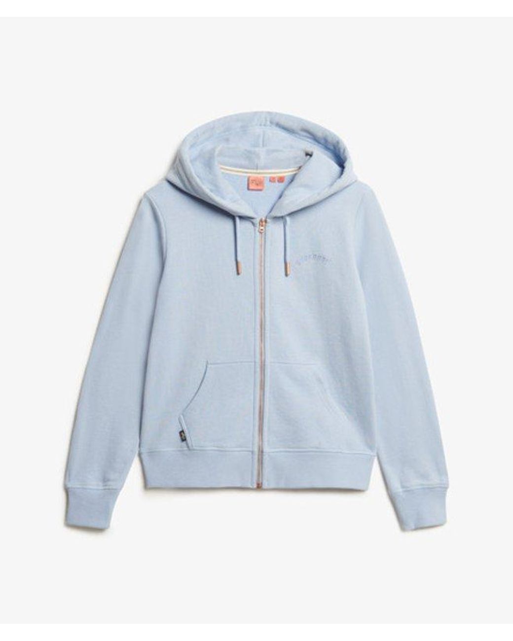 Superdry Blue Essential Logo Zip Hoodie