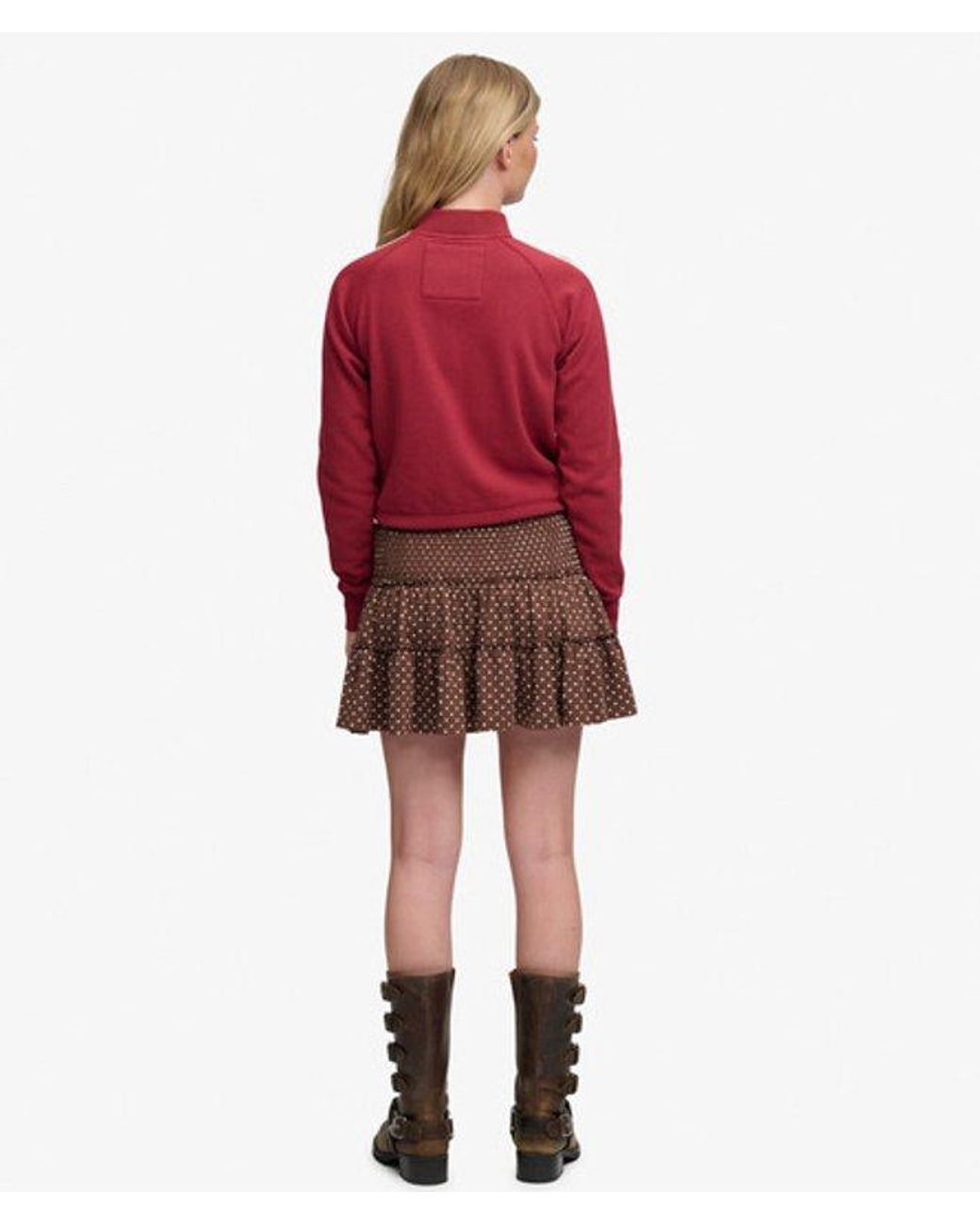 Superdry & Co Tiered Jersey Mini Skirt