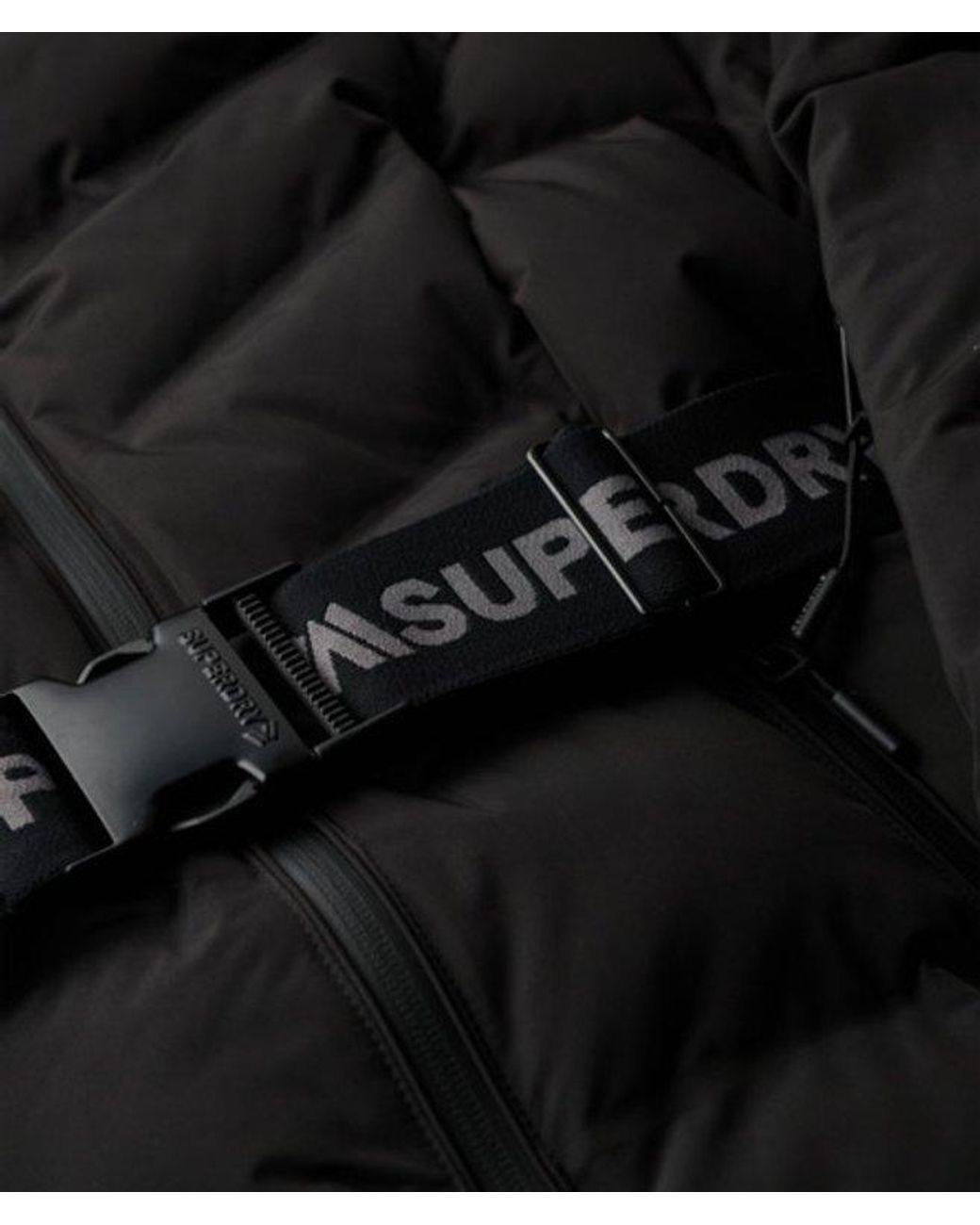 Superdry Black & Co Luxe Belted Ski Padded Jacket