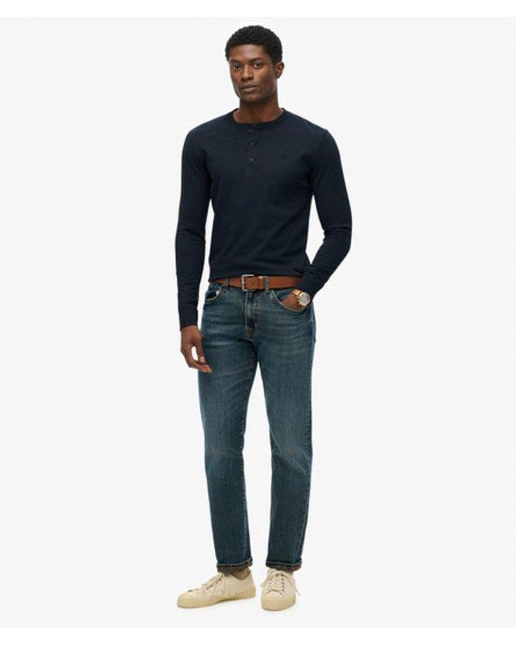 Superdry Blue & Co Classic Essential Henley Top for men