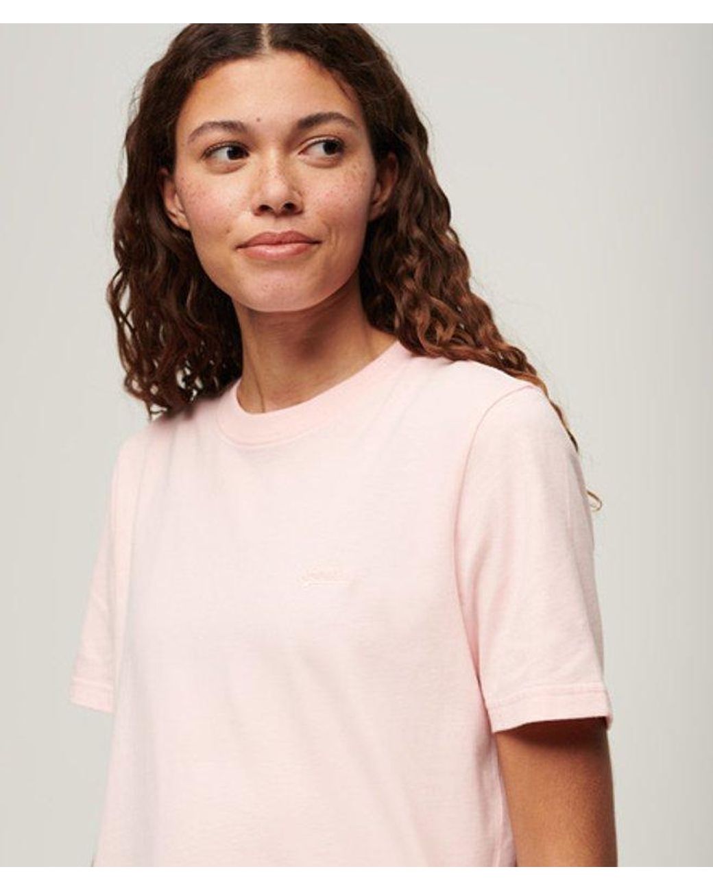 Superdry Natural Organic Cotton Vintage Logo Embroidered T-Shirt