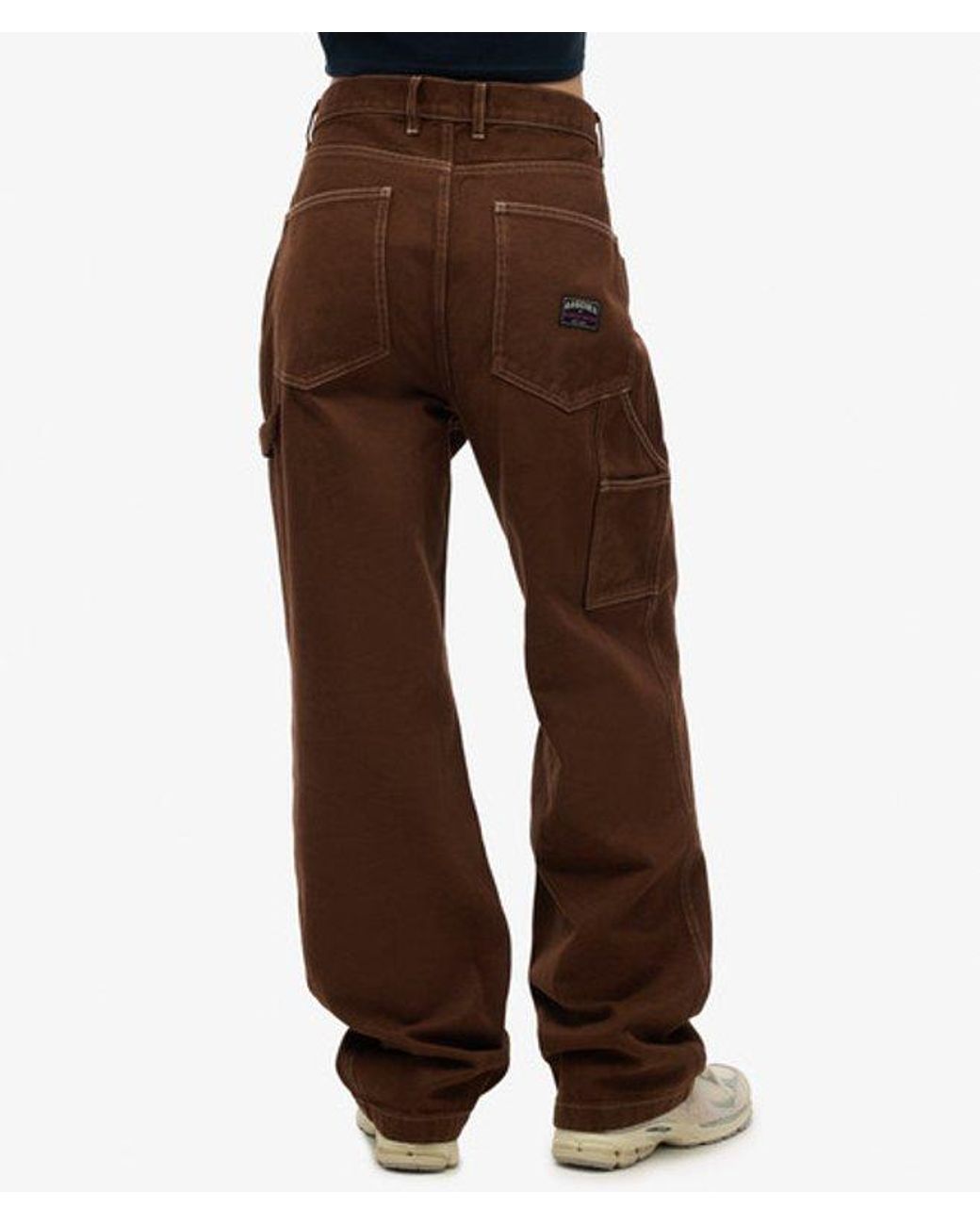 Superdry Brown & Co Ladies Classic Contrast Carpenter Wide Leg Pants