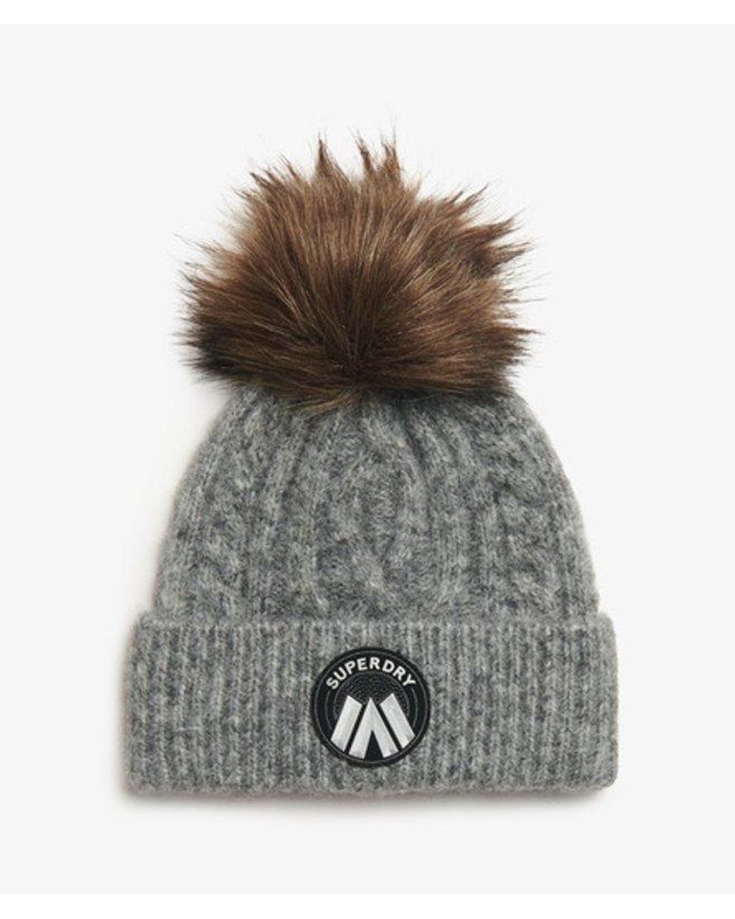 Superdry Gray & Co Cable Luxe Knit Beanie Hat