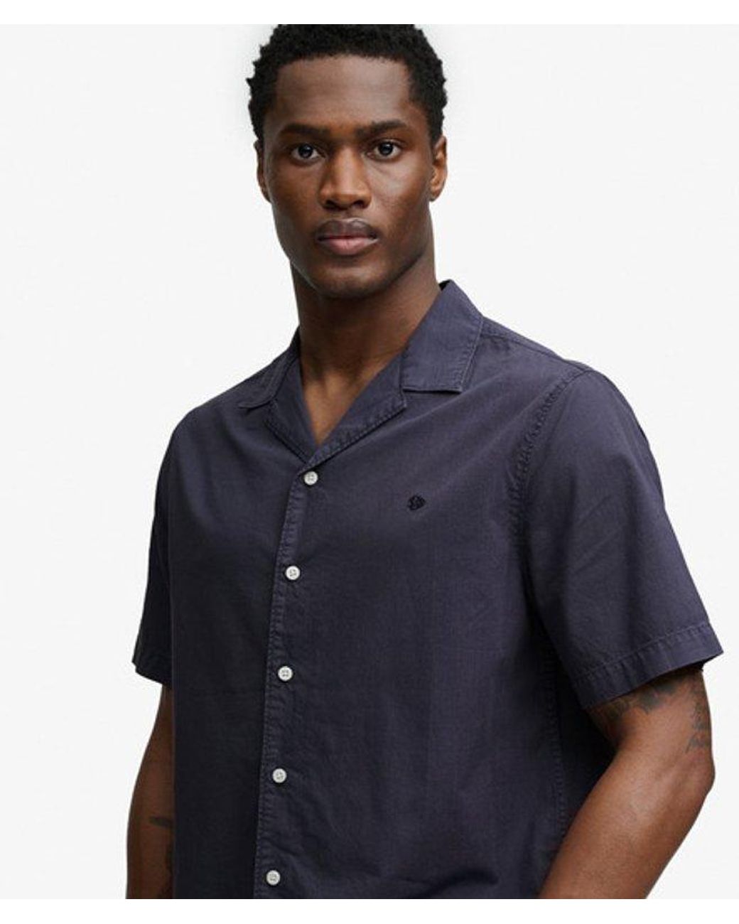 Superdry Blue & Co Cabana Short Sleeve Shirt for men