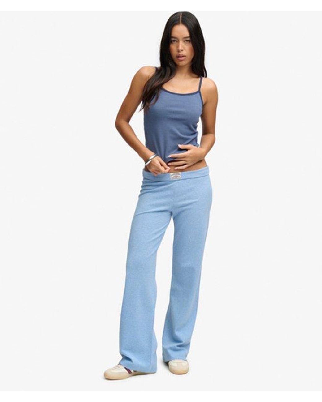Superdry Blue & Co Athletic Essentials Fold Over joggers
