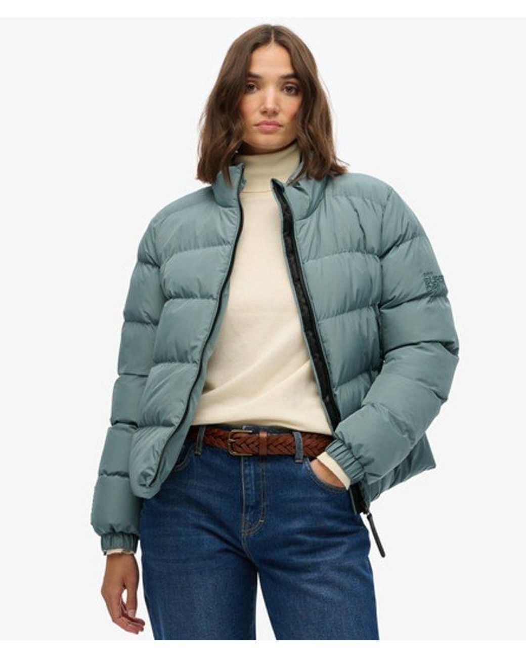 Superdry Blue & Co Non Hooded Sports Puffer Jacket