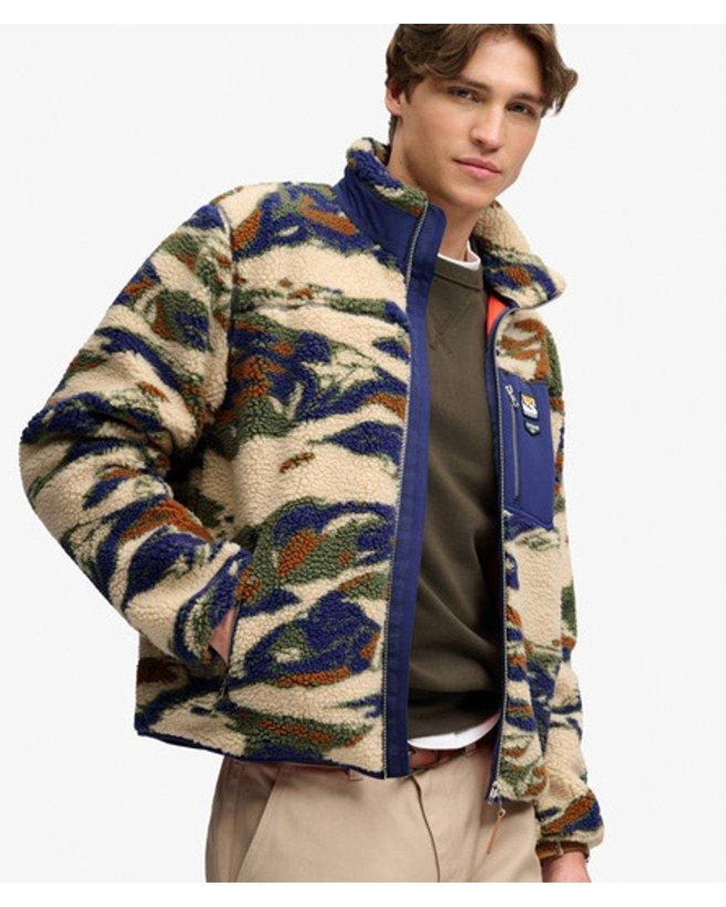 Superdry Green & Co Terrain Fleece Zip Through for men