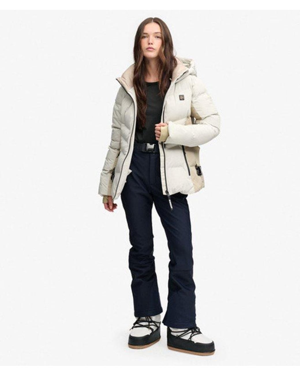 Superdry Natural & Co Luxe Belted Ski Padded Jacket