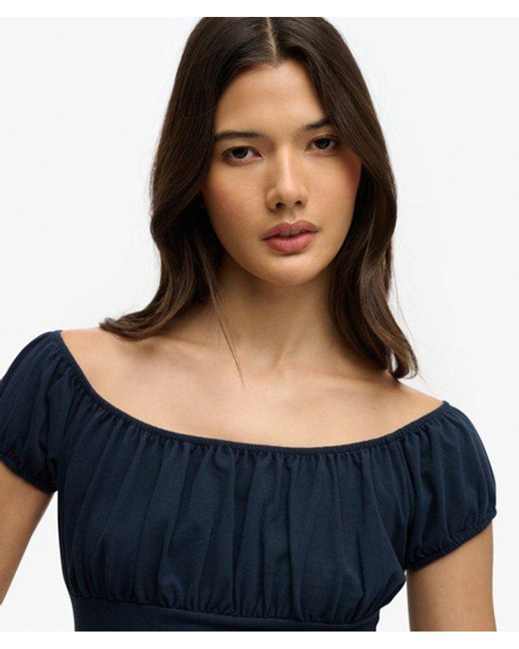 Superdry Blue & Co Athletic Essentials Ruched Top