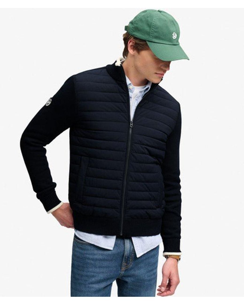 Superdry Blue & Co Straight Baffle Hybrid Jacket for men