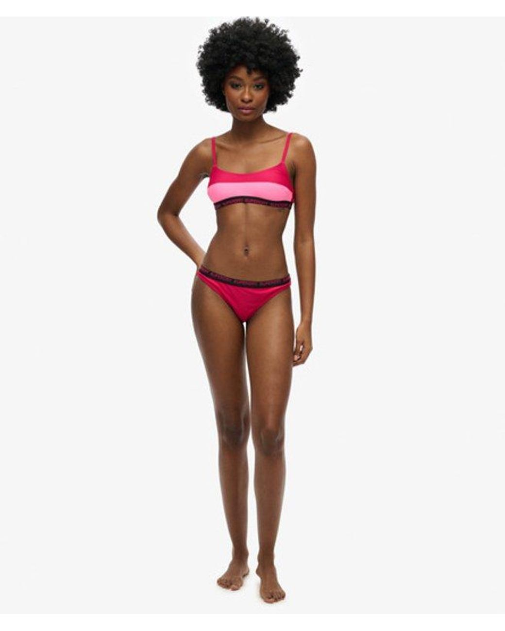 Superdry Red & Co Ladies Elastic Cheeky Bikini Briefs