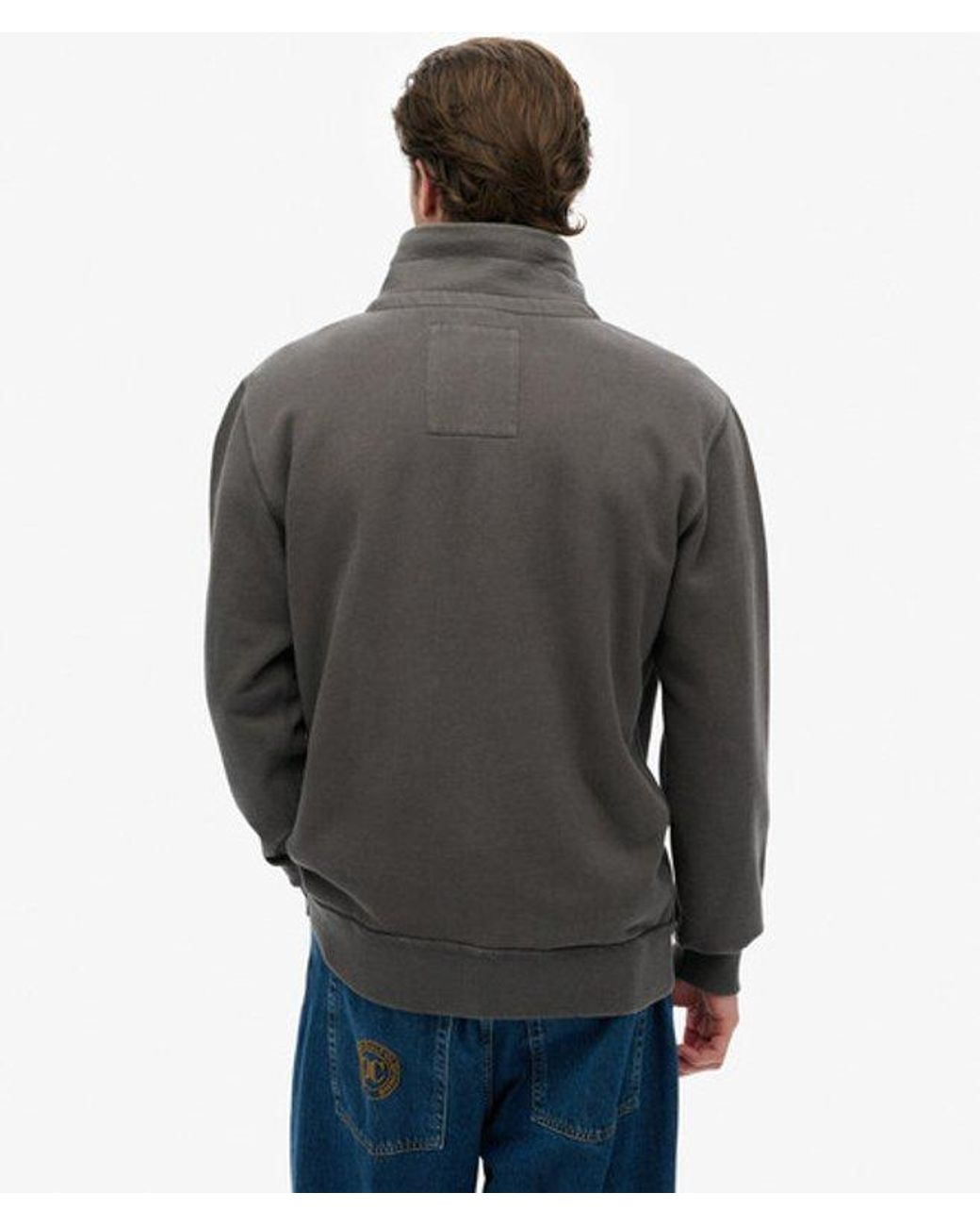 Superdry Black & Co Athletic Half Zip Sweatshirt for men