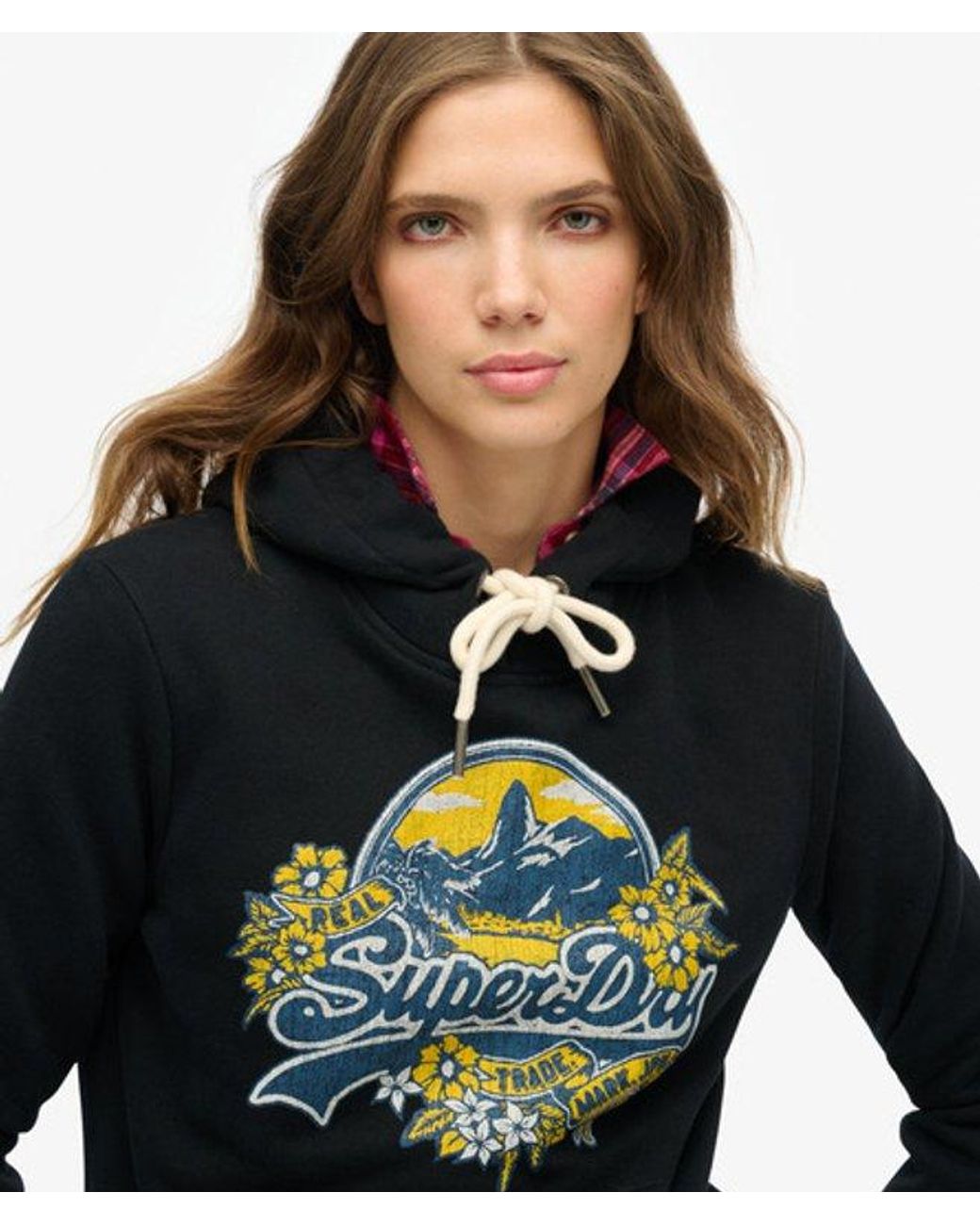 Superdry Black Floral Hoodie