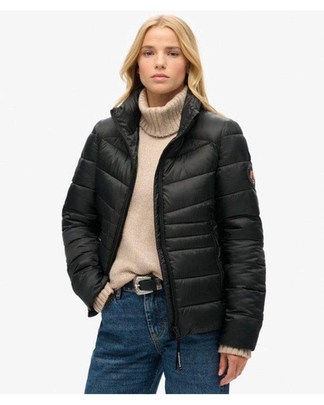 Superdry Black & Co Fuji Quilted Padded Jacket