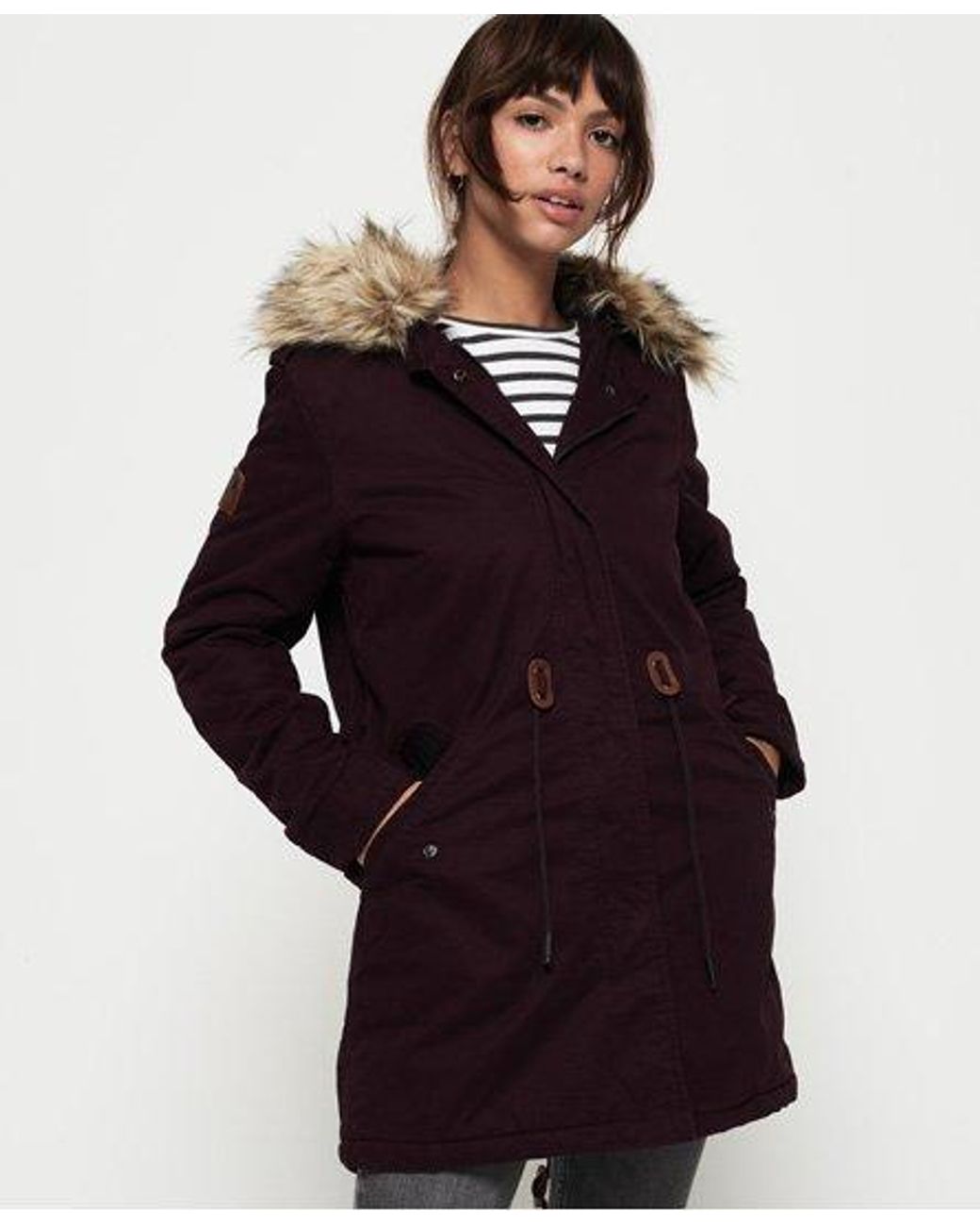 superdry borderlands fur lined parka
