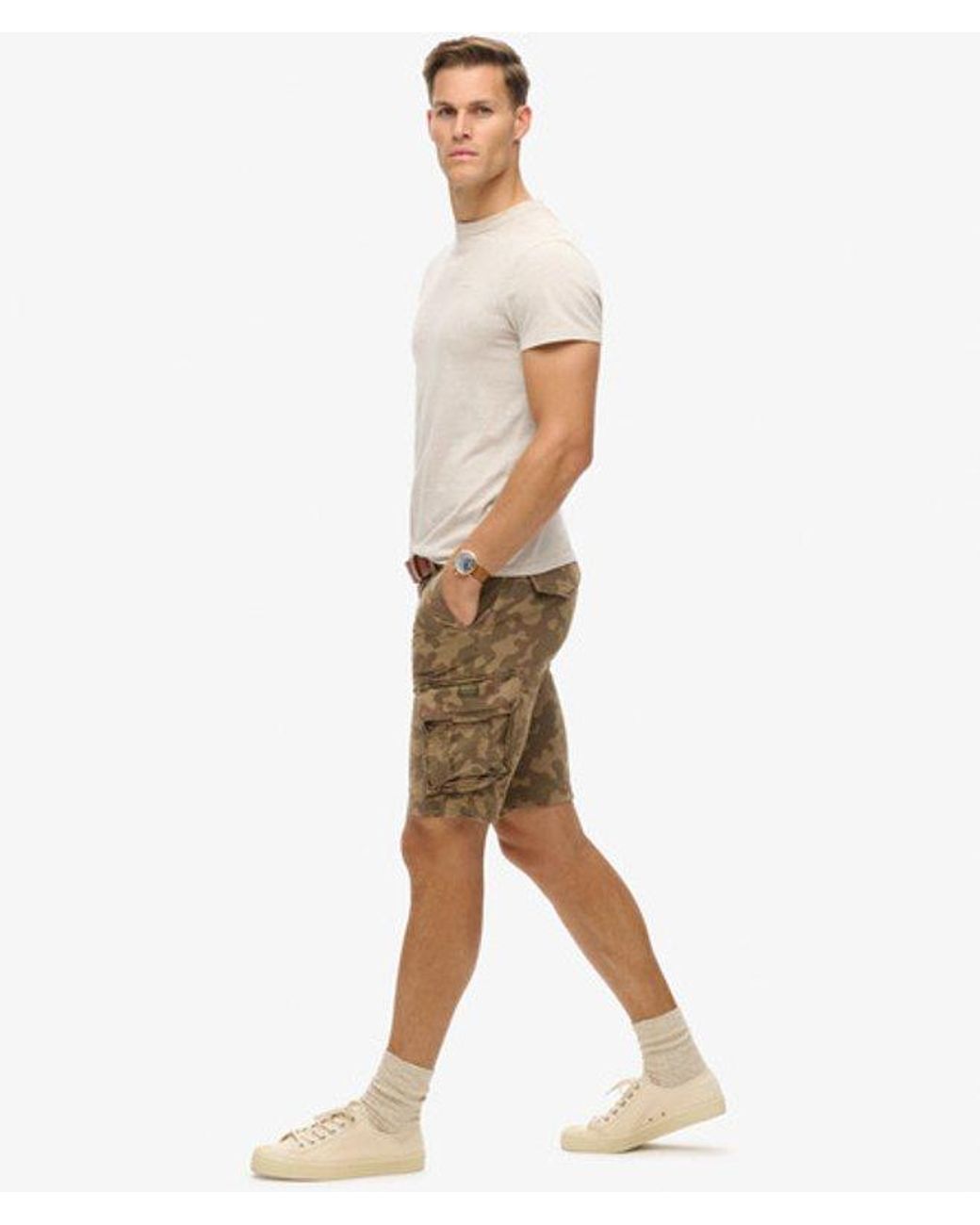 Superdry & Co Core Cargo Short Relaxed Pasvorm in het Natural voor heren