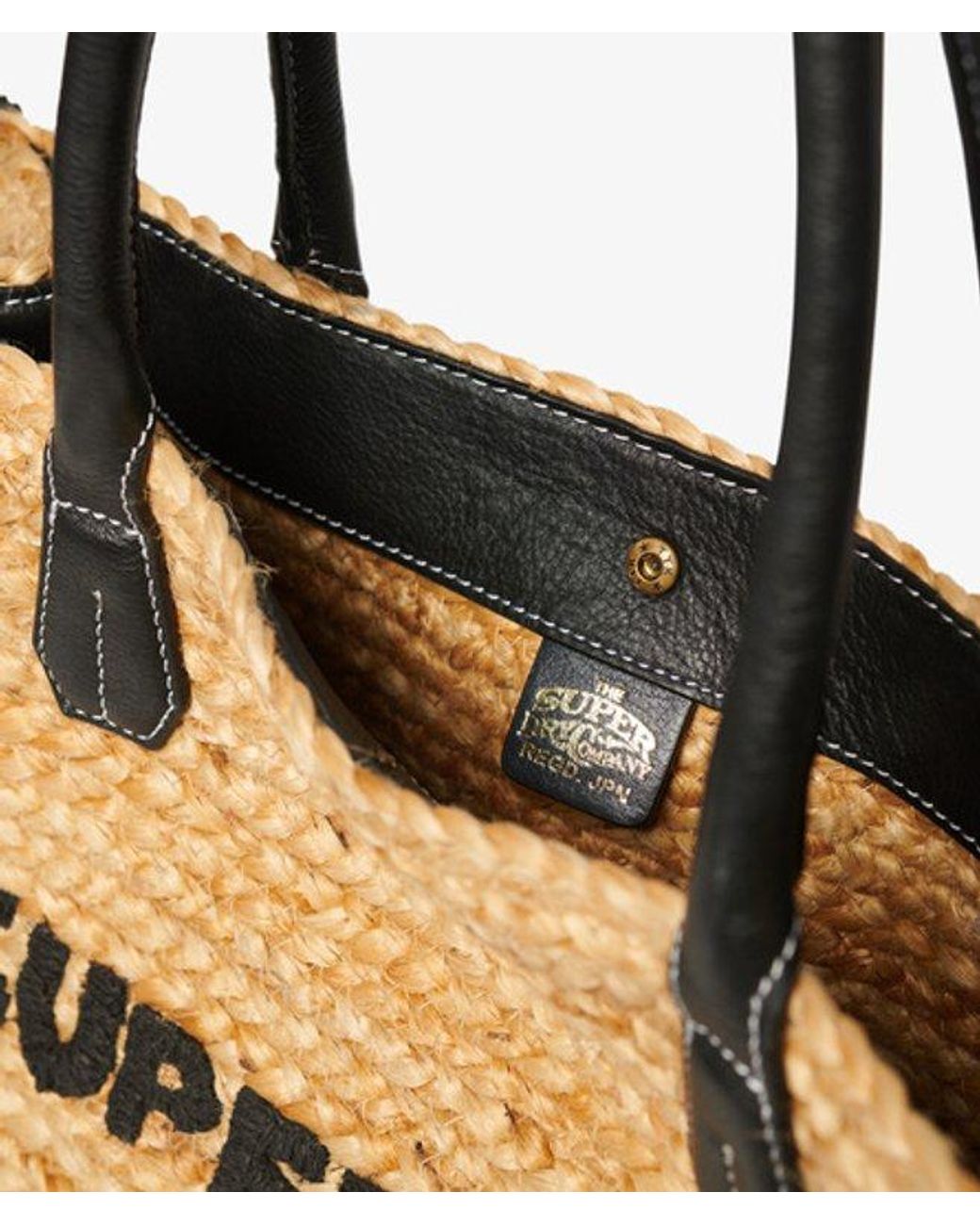 Superdry Natural Raffia Luxe Tote Bag - Size: 1size