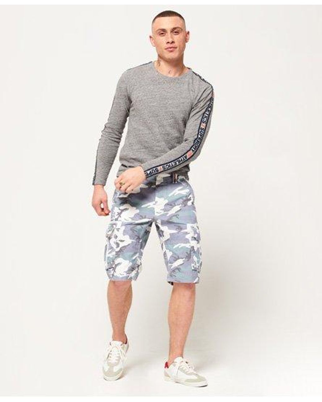Superdry Core Cargo Lite Shorts in Light Grey (Gray) for Men | Lyst