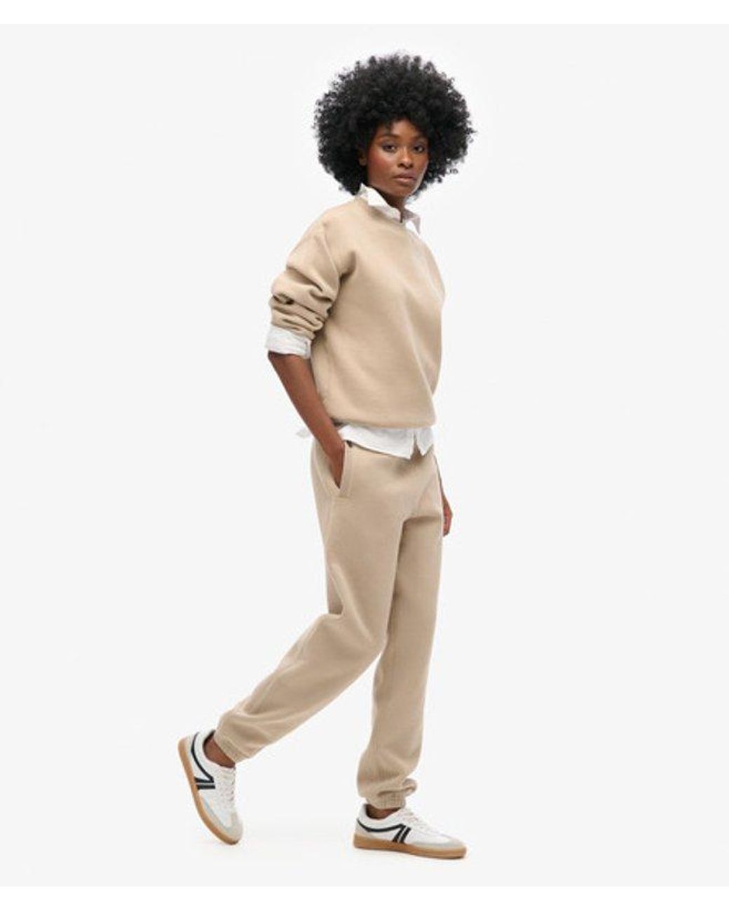 Superdry Natural & Co Essential Logo Cuffed joggers