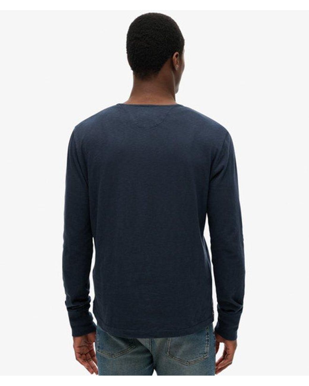 Superdry Blue & Co The Merchant Store - Henley Lightweight Top for men