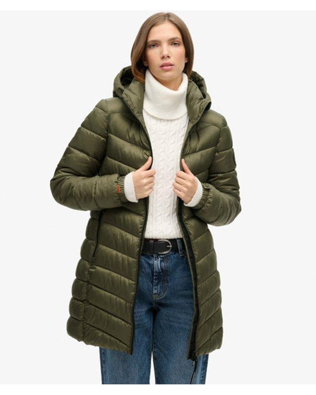 Superdry Green & Co Hooded Fuji Mid Padded Jacket