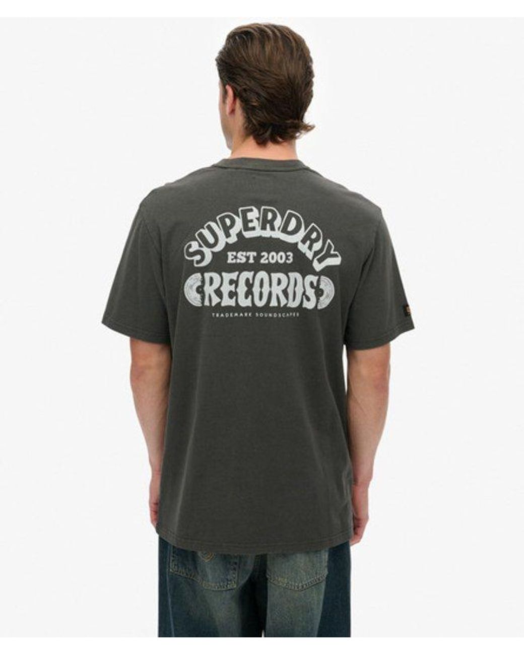 Superdry Green & Co Record Label Oversized T-shirt for men