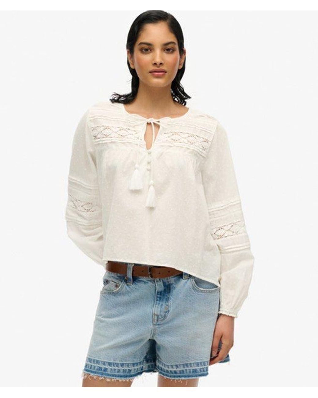 Superdry White & Co Ibiza Lace Blouse