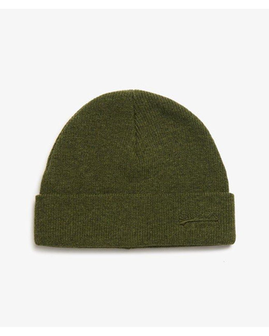 Superdry Green & Co Essential Logo Knitted Beanie Hat for men