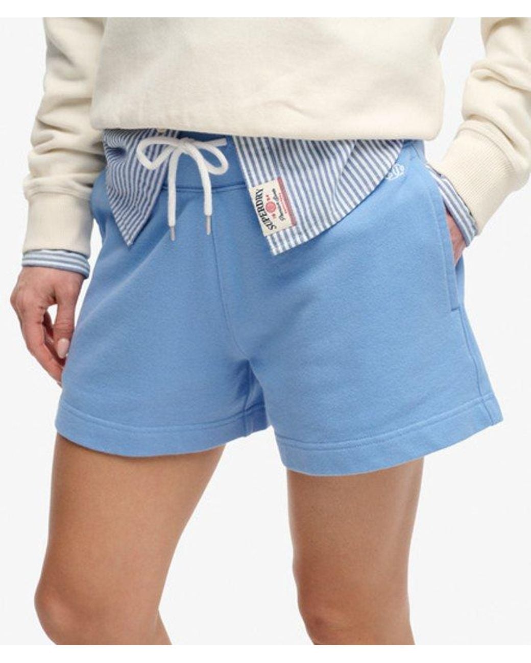 Superdry Studios Sweatshorts in het Blue