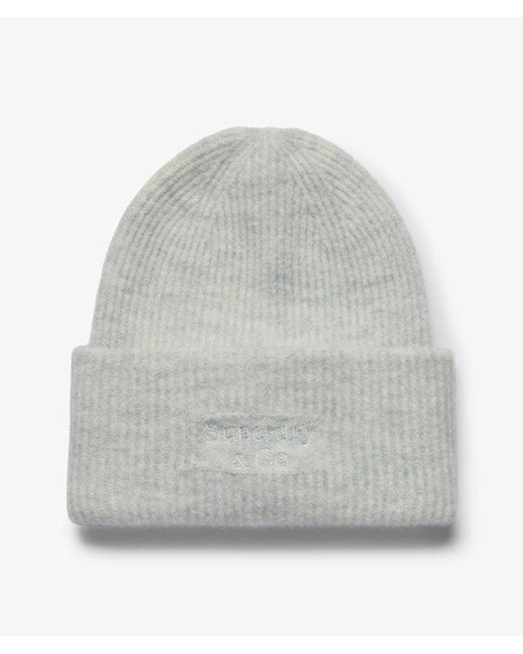 Superdry Gray & Co Heritage Rib Knit Beanie Hat
