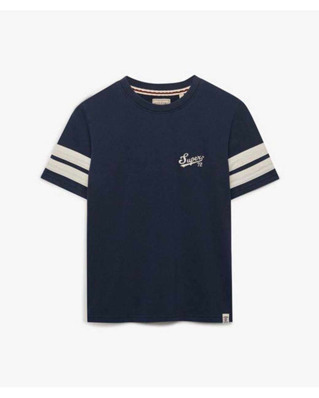 Superdry Blue & Co Varsity Script Stripe T-shirt