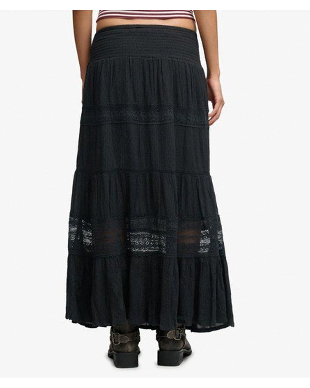 Superdry Black & Co Ibiza Maxi Skirt