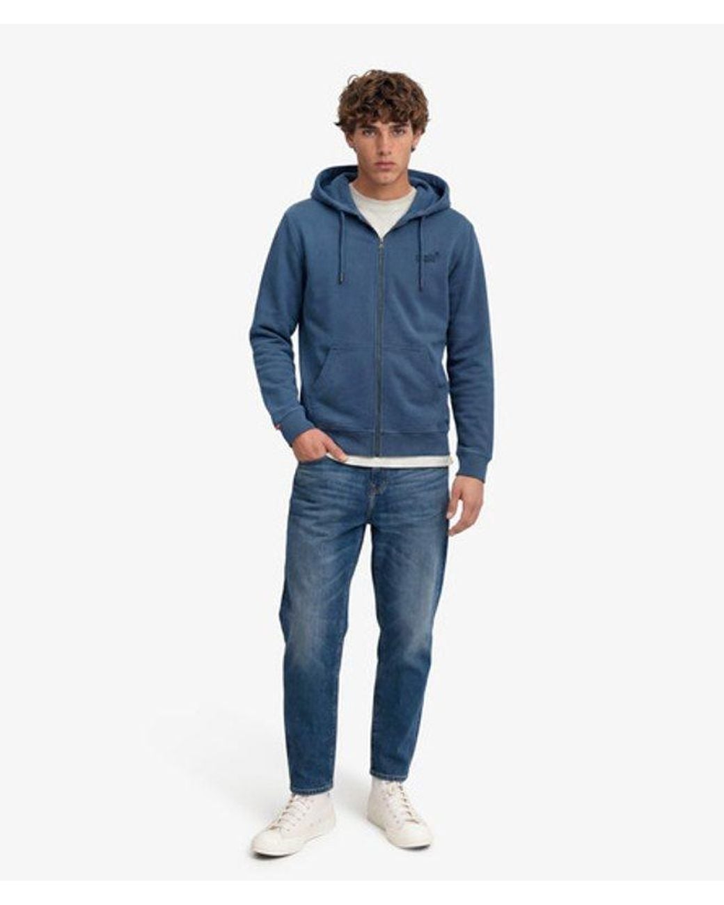Superdry Blue & Co Essential Logo Zip Hoodie for men