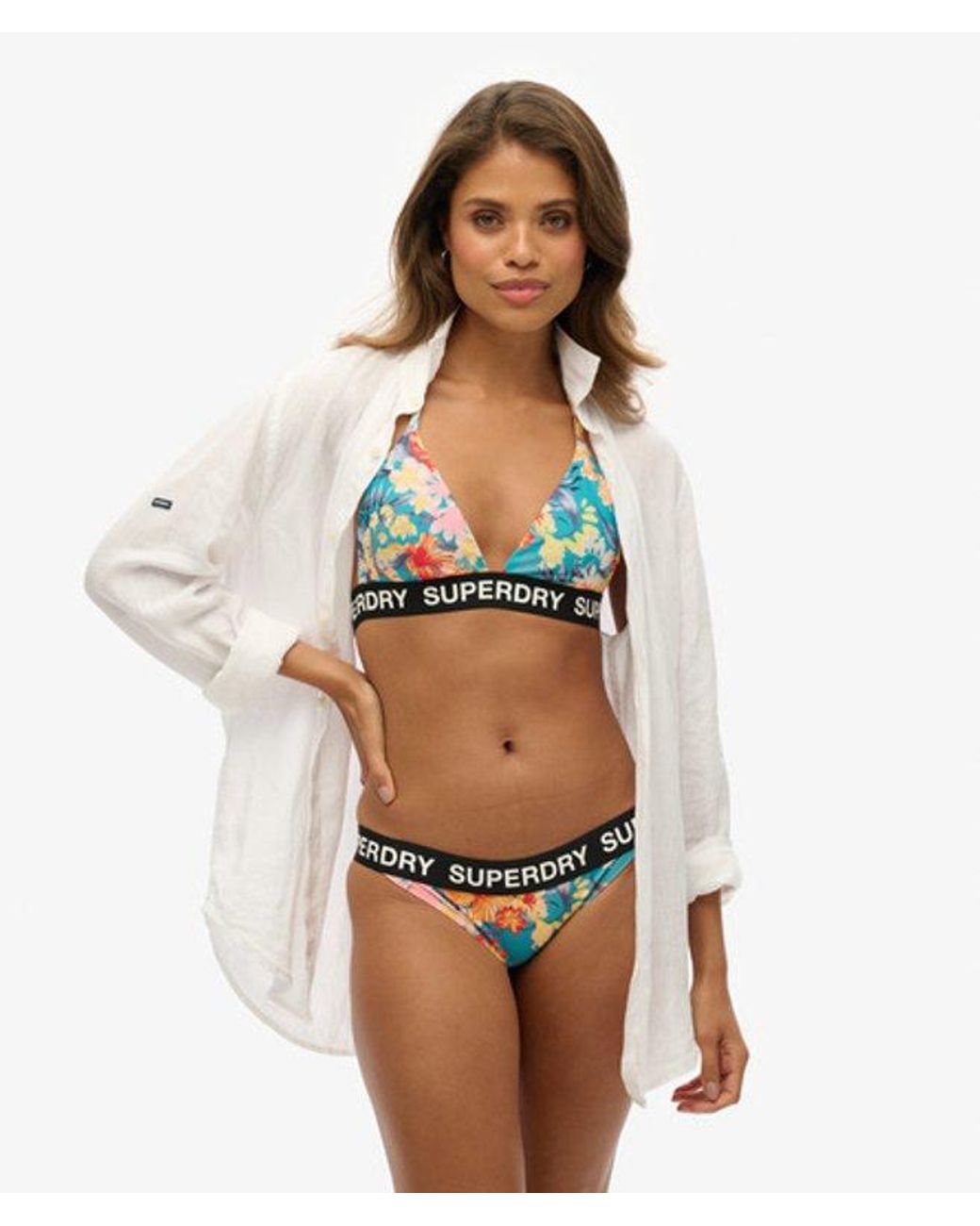 Superdry White & Co Logo Classic Bikini Briefs
