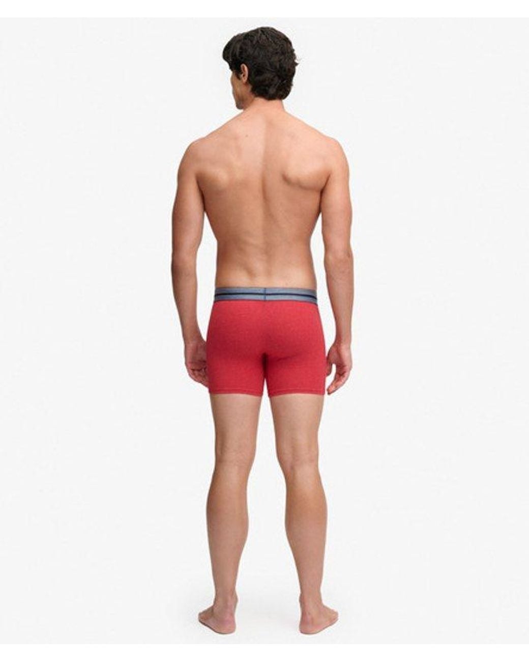 Superdry Boxershort Drieverpakking in het Red voor heren