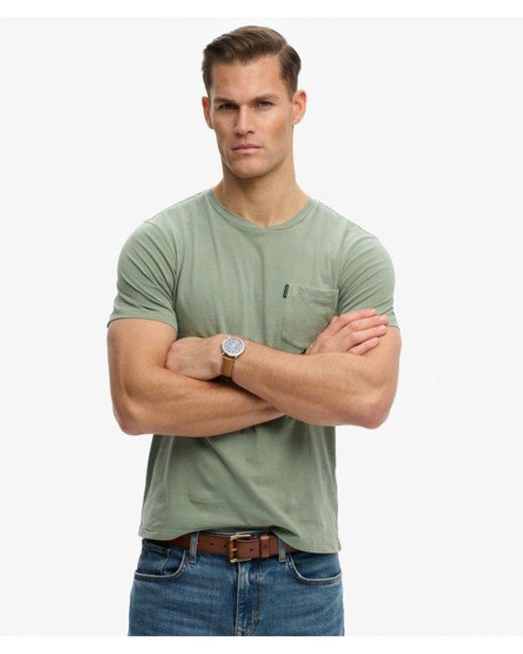 Superdry Green & Co Classic Essential Pocket T-shirt for men