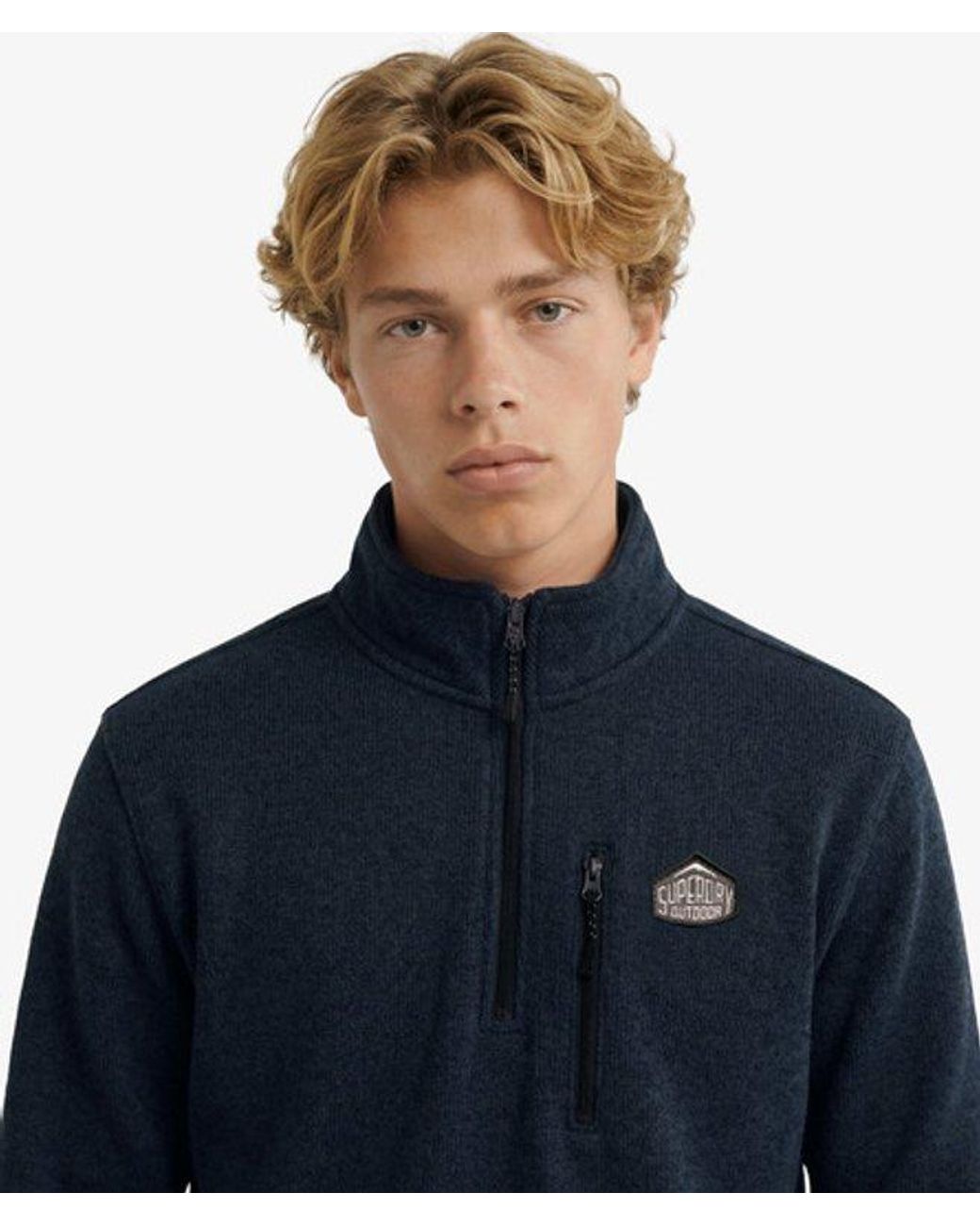 Superdry Blue & Co Storm Fleece Half Zip Jumper for men