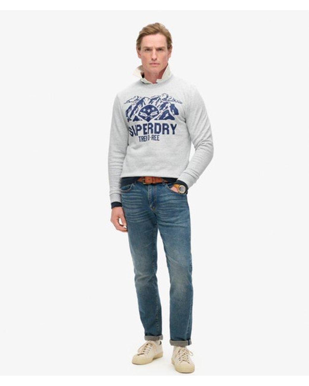 Superdry Gray & Co Outdoors Graphic Crew Sweatshirt for men