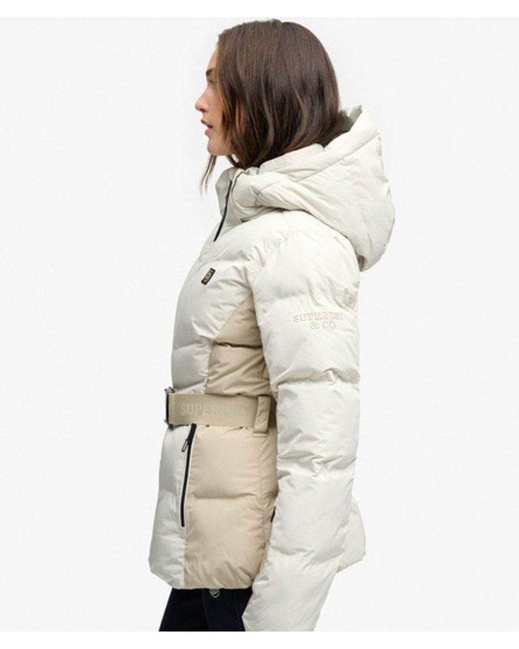 Superdry Natural & Co Luxe Belted Ski Padded Jacket