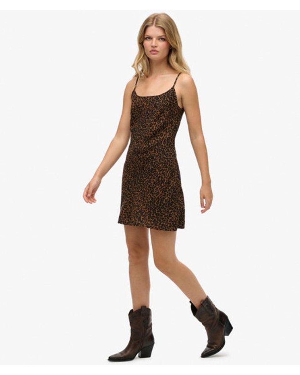 Superdry Black & Co Bias Cut Mini Slip Dress