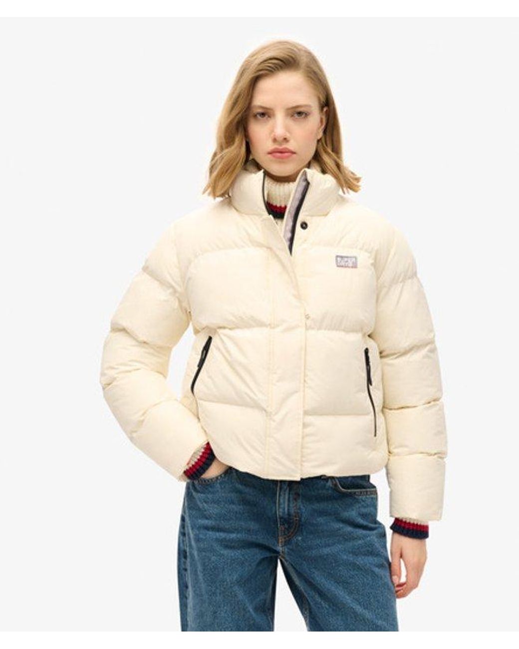 Superdry Natural & Co Sports Puffer Cropped Jacket