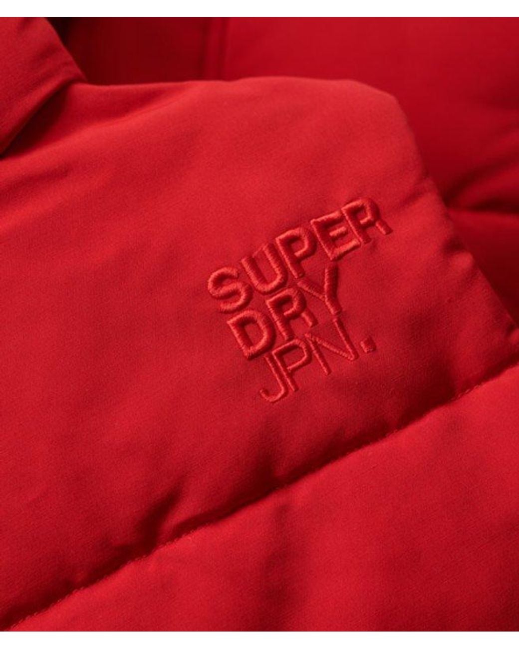 Superdry Red & Co Everest Faux Fur Puffer Gilet