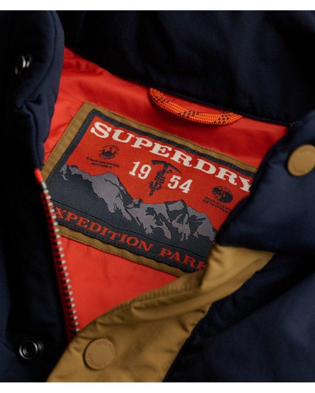 Superdry Blue & Co Everest Colour Block Puffer Jacket for men