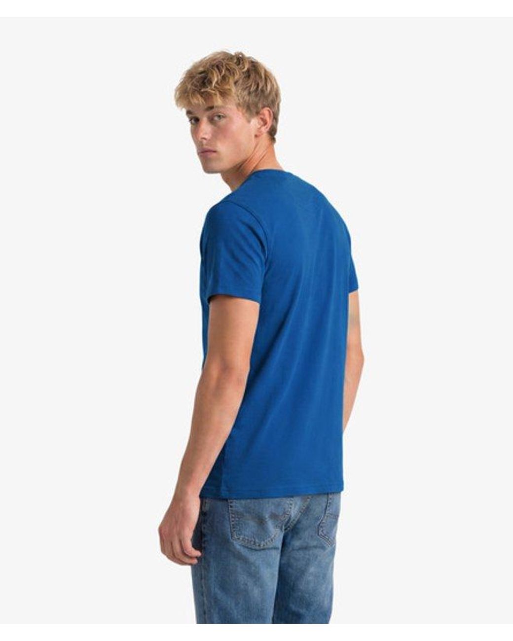 Superdry Blue Sd & Co Logo Embroidered T-Shirt for men